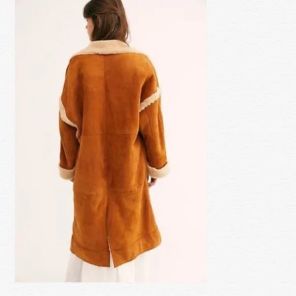Free People Aspen Marshall suede shearling jacket - Picture 4 of 14